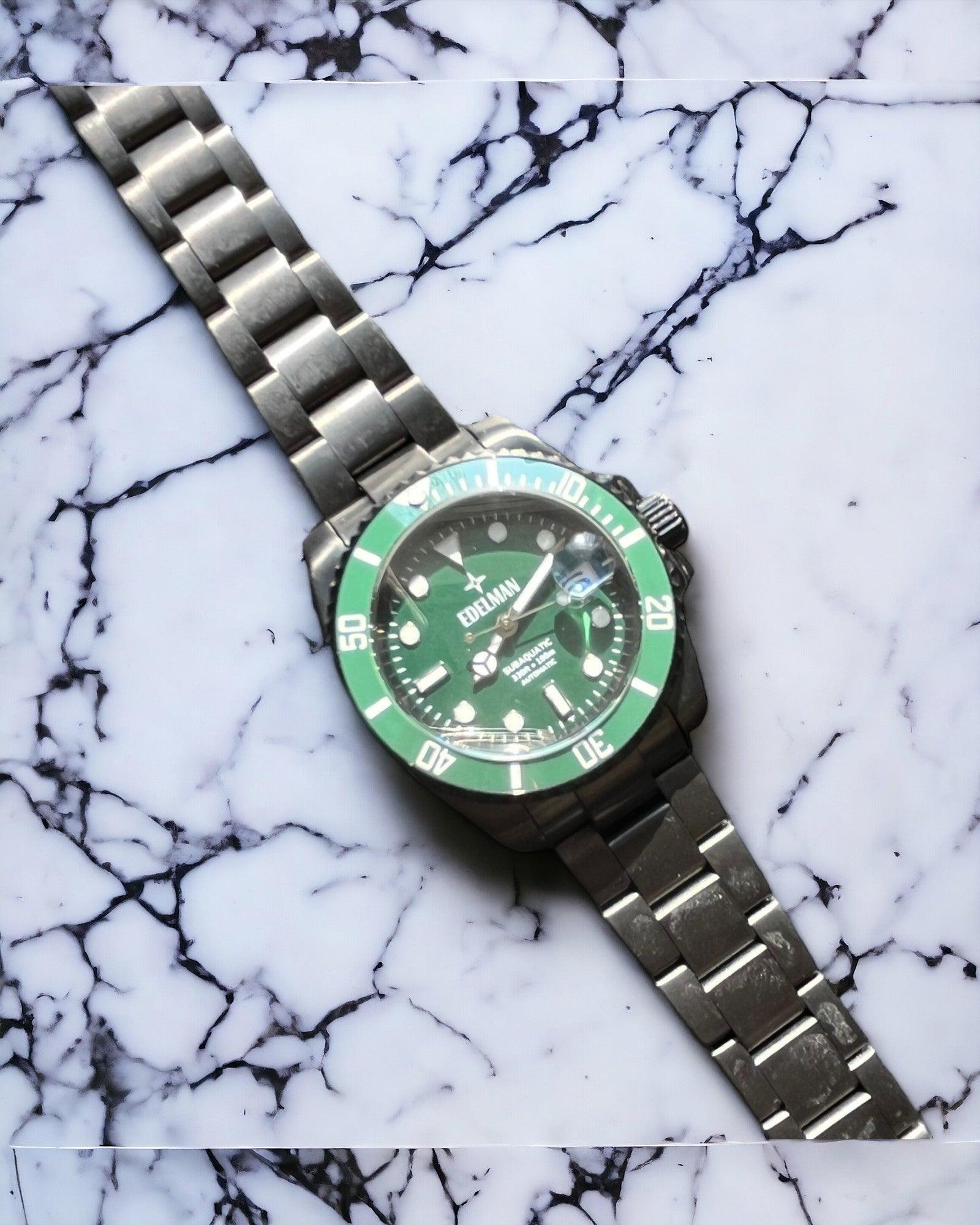 Edelman Subaquatic Groen Zwart - Edelmanwatches