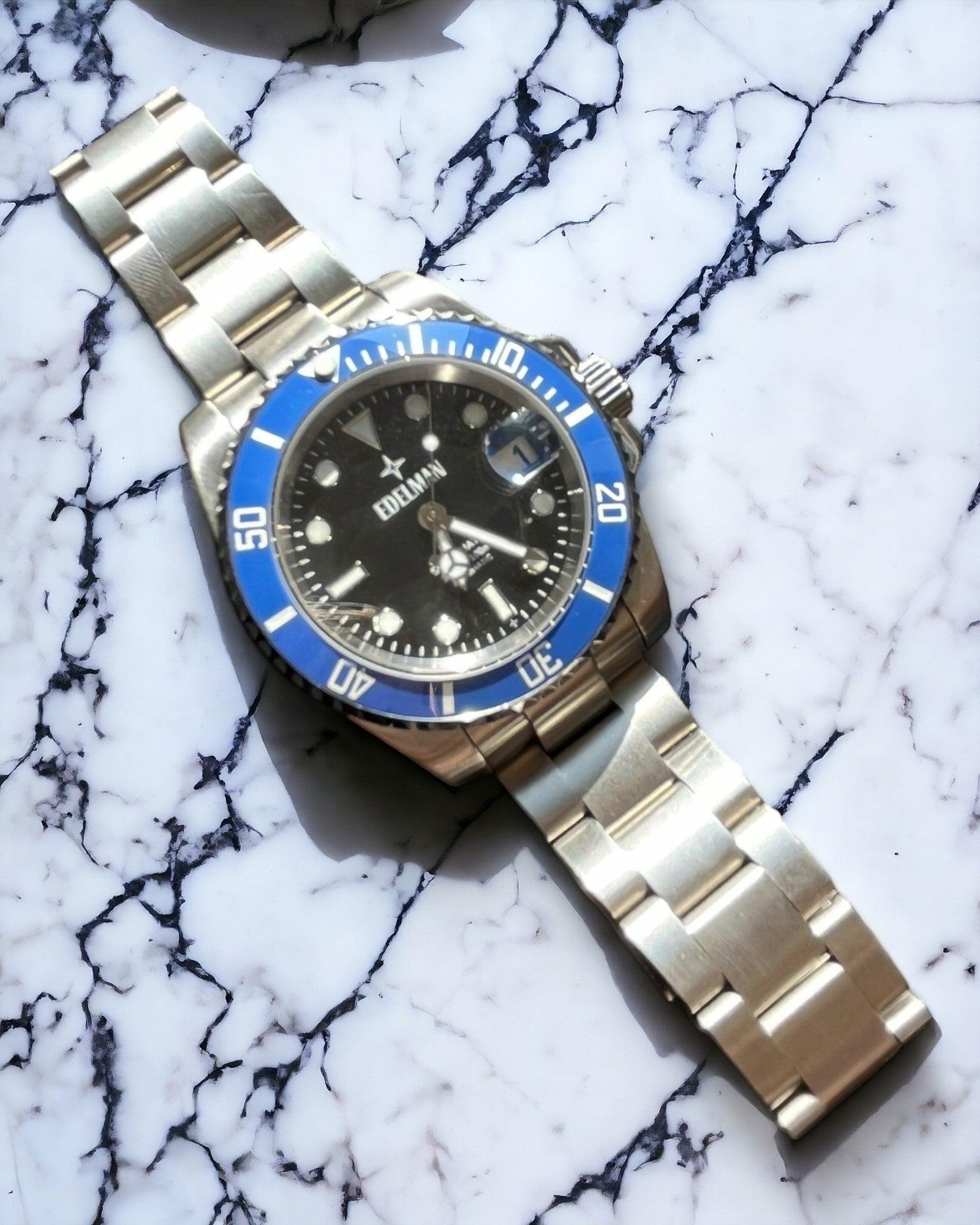 Edelman Subaquatic Zwart Blauw - Edelmanwatches