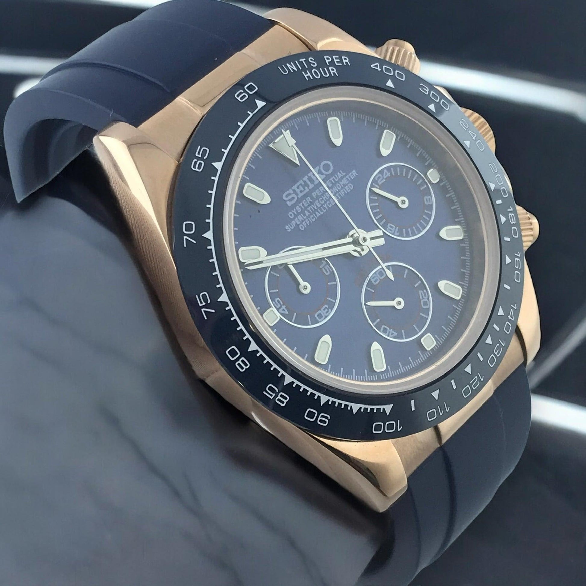 Seiko Daytona rosé goud - Edelmanwatches