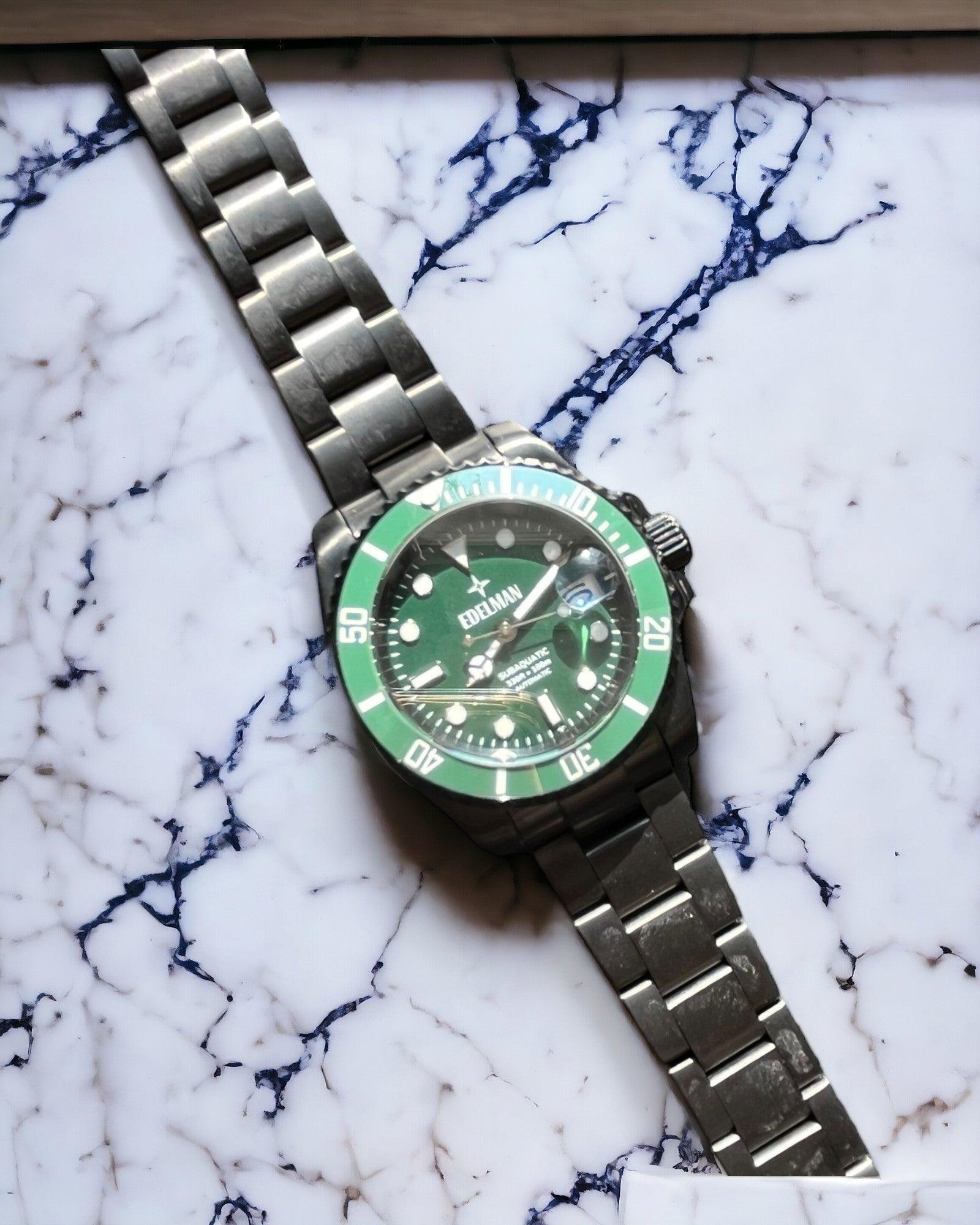 Edelman Subaquatic Groen Zwart - Edelmanwatches