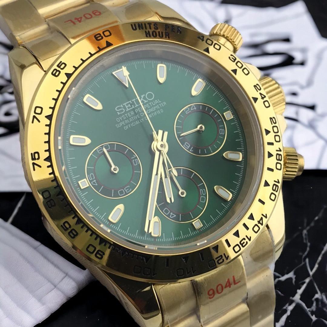 Seiko Daytona Groen en Goud - Edelmanwatches