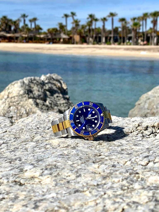 Seiko Submariner Blauw Goud - Edelmanwatches