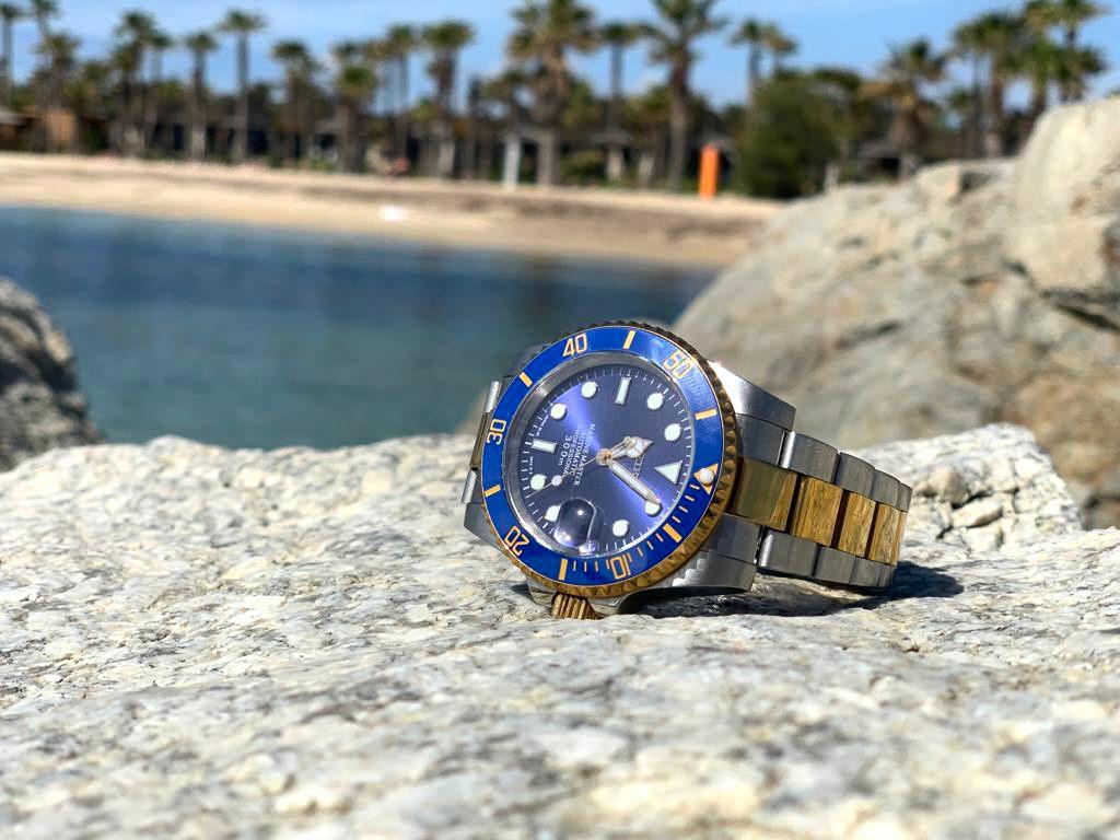 Seiko Submariner Blauw Goud - Edelmanwatches